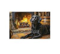DHBANEIOK The Labrador Retriever Art - The Canvas Prints of Reproduction Artwork Pictures on Canvas Wall Art for Home Office Decorations 16x24inch(40x60cm)