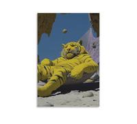 DHBANEIOK Tiger Canvas Wall Art Customised Personalised Photo on Canvas for Bedroom Room Picture Digitally Printed 24x36inch(60x90cm)