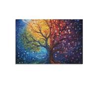 DHBANEIOK Tree of Life Art Canvas Prints of Modern Stretched Giclee Artwork Pictures Paintings on Canvas Wall Art for Bedroom Home Office Decorations 24x36inch(60x90cm)