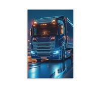 DHBANEIOK Truck Art - Modern Giclee Canvas Prints Landscape Pictures Artwork Paintings on Canvas Wall Art for Home Office Decorations 20x30inch(50x75cm)