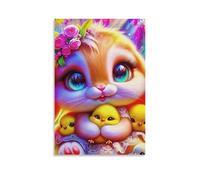 DHBANEIOK Wall Art Yellow Duck Paintingon Canvas Wall Decor Paintings Artwork Print Pictures Paintings Home Decor for Bedroom Home Decorations 08x12inch(20x30cm)