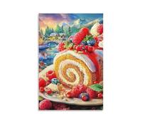 DHBANEIOK Winter Feast Scene Wall Decor Poster Canvas Prints Picture Modern Canvas Wall Art Picture Wall Hanging for Living Room Bedroom Home Decorations 16x24inch(40x60cm)