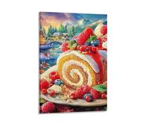 DHBANEIOK Winter Feast Scene Wall Decor Poster Giclee Canvas Prints Modern Wall Art Picture Wall Hanging for Living Room Bedroom Home Decorations 24x36inch(60x90cm)