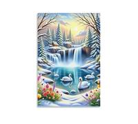DHBANEIOK Winter Wonderland_1 Poster Artwork Giclee Canvas Prints Modern Canvas Wall Art Picture Wall Hanging for Living Room Home Decorations 08x12inch(20x30cm)