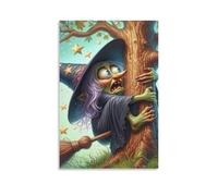 DHBANEIOK Witch Tree Hug Wall Decor Poster Canvas Prints Picture Modern Canvas Wall Art Picture Wall Hanging for Dining Room Kitchen Home Office Decor 20x30inch(50x75cm)