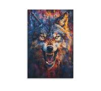 DHBANEIOK Wolf Print, Canvas Wall Art, Pictures for Living Room And Bedroom, Prints for Special Occasions 12x18inch(30x45cm)