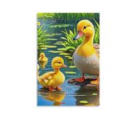 DHBANEIOK Yellow Duck Poster Artwork Canvas Prints Picture Modern Canvas Wall Art Picture Wall Hanging for Home Decorations 08x12inch(20x30cm)