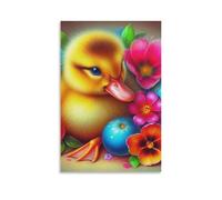 DHBANEIOK Yellow Duck Wall Decor Poster Canvas Prints Picture Modern Wall Art Picture Wall Hanging for Bedroom Living Room Decor 08x12inch(20x30cm)