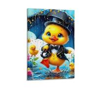DHBANEIOK Yellow Duck Wall Decor Poster Giclee Canvas Prints Modern Wall Art Picture Wall Hanging for Living Room Home Decorations 08x12inch(20x30cm)