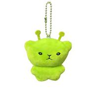 Dhdfisd Cute Alien Cat Plush Keychain Soft Kawaii Mini Meme Backpack Charm Lovely Cartoon Bag Handbag Charm, Alien Cat a, 4IN