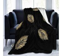 dhdhgdfj Blanket Black Pattern with Gold Branches Throw Blanket Ultra Soft Velvet Blanket Lightweight Bed Blanket Quilt Durable Home Decor Fleece Blanket Sofa Blanket Luxurious Carpet for Men Women K