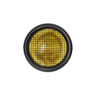 DHDYJSA Headlamp Grill Side Cover Universal Motorcycle Headlight Retro Round Mesh Grill Lampshade Moto Scooter Vintage Front Light Lamp Motorbike Accessory