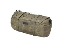 DHDYJSA Motorcycle Bag Classic American Retro Travel Retro Portable Messenger Batik Canvas Cylinder Motorcycle Gym Bag Motorcycle Pannier Bag(Army Green)