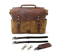 DHDYJSA Tail Bags Rear Waterproof Motorcycle Side Bag Universal Retro Rear Seat Motorbike Tail Electric Vehicle Hanging for CM300 500 Panniers Moto(Brown with Strap)