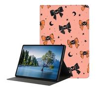 DHEEBFWE Case for iPad 5th/6th Gen 9.7" 2017/2018,iPad Air 1/2 9.7 Inch,Slim PU Leather Cover Adjustable Stand Auto Wake/Sleep,Halloween Bow