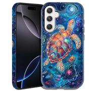 DHEEBFWE Case for Samsung Galaxy A36 5G,Hybrid 2-Layer Hard Shell+Silicone Double Protective Scratch-Resistant Shockproof Case for Men Boys Women Girls,Sea Turtle