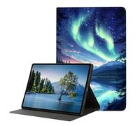 DHEEBFWE Case for Samsung Galaxy Tab A11/A9 8.7 Inch 2025/2023 Case,Slim Lightweight PU Leather Cover with Auto Wake/Sleep,Adjustable Viewing Angles.Aurora Over Mountains