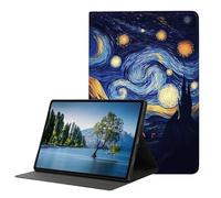 DHEEBFWE Case for Samsung Galaxy Tab A11/A9 8.7 Inch 2025/2023 Case,Slim Lightweight PU Leather Cover with Auto Wake/Sleep,Adjustable Viewing Angles.Van Gogh Starry Night