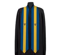 Dheeraja North American National Graduation Sash/Stole International Study Abroad Unisex Country Flag Graduation Sash, Barbados, Large