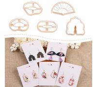 DHER 5 Shapes Polymer Clay Cookie Cutter Mini Modelling Clay Cutter Set Geometric Soft Ceramic Earring Moulds Mini Earrings Cutting Moulds for Jewellery Pendant Craft Projects (A)