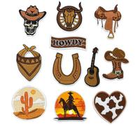DHER Embroidered Fabric Badges Sewing Adhesive Patches Iron on Patches 11 Pieces Cartoon Cute Styles Embroidery Fabric Patch,Cartoon Patch (B)