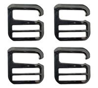 DHER Pack of 4 G-shaped buckle G-hook buckles belt buckle inner length flat G hook webbing buckle for backpack luggage straps webbing outdoor belt hardware, 25 mm, 25mm