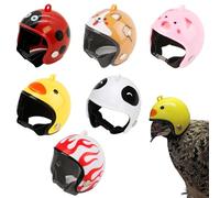 DHER Pack of 6 Chicken Helmet Headgear Funny Protection Against Pick Injuries for Chicks Small Animal Headgear for All Types of Roosters, Chickens, Bird (A)