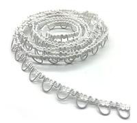 DHER Wedding Elastic Band 9m Buttonhole Elastic Cord Women Collar Stretch Buckle Lace Stretch Buttonhole Ornament Wedding Stretch Buttonhole Sewing Ornament Stretch Band(#2),White,M