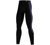 DHERA Men's Thermal Cycling Tights with Cold Protection, Padded Lightweight Bike Leggings Four-Way Stretch Convenient Pocket and Safety Reflector, Navy Blue - XL