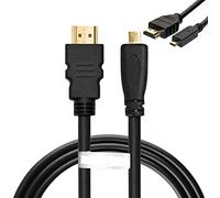 DHERIGTECH 3M GOLD PLATED HIGH SPEED MICRO HDMI CABLE FOR CAMERA PANASONIC LUMIX DMC-TZ60, HD DISPLAY