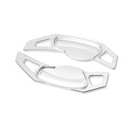 DHEWUFH for Benz for Smart 451 453 for Fortwo for Forfour 2009-2017 Car Steering Wheel Shift Paddles Extension Shifters Stickers Shifter Paddles(Silver)