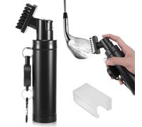 DHFUCNKO Golf Club Cleaner Brush, Golf Groove Cleaner with Built in Water Spray and Hook & Retractable Keychain, Professional Golf Ball Cleaner for G olf Ball Club Wet Scrub