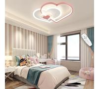 DHGIE LED Ceiling Light 55CM Love Lamp Dimmable Ceiling Lamp with Remote Control 3000-6000K Kids Night Light 38W Acrylic Ceiling Chandelier Lighting Fixture Living Room Bedroom Children's Room (Color