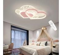 DHGIE LED Ceiling Light 55CM Love Lamp Dimmable Ceiling Lamp With Remote Control 3000-6000K Kids Night Light 38W Acrylic Ceiling Chandelier Lighting Fixture Living Room Bedroom Children's Room (Color