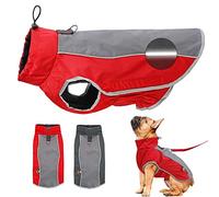 DHGTEP Dog Clothes Reflective Waterproof Pet Jacket Winter Coat Puppy Clothing for Small Medium Large Dogs Pitbull French Bulldog (Color : Red, Size : M)