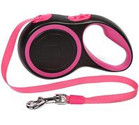 DHGTEP Dog Lead Extendable, 3m/5m/8m No-Tangle Retractable Dog Lead, Heavy Duty Dogs Extendable Leads Strong Nylon Tape for Medium,Large,extra Large Dogs (Color : Pink, Size : 8m)