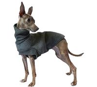 DHGTEP Fleece Dog Coat with Legs, High Collar Winter Warm Thicken Jumper for Greyhounds, Whippet, Lurcher, Great Dane, Pharaoh Hound, Bedlington Terrier (Color : Grey, Size : XL)