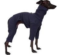 DHGTEP Soft Dog Jumper with 4 Legs, High Collar Dog Coat Lightweight Breathable Dog Jumpsuit for Greyhounds, Whippet, Lurcher, Great Dane, Pharaoh Hound, Bedlington Terrier (Color : Blue, Size : XL)