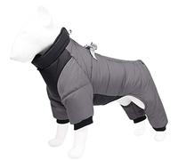 DHGTEP Warm Fleece Dog Coat with Legs and Harness Winter Thick Dog Jacket Waterproof Pet Clothing for Small Medium Large Dogs (Color : Grey, Size : XXL)