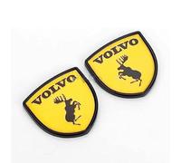 DHGVOS 2Pcs Car Emblem Badge Decal for Volvo XC90 XC70 XC60 V40 V50 V60 V90 S40 S60 S80 S90, Car Styling Sign Sticker Car Exterior Decoration Accessories Emblem Sticker Self-Adhesive,D Yellow
