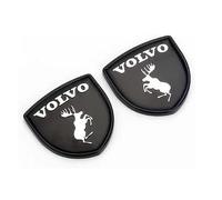 DHGVOS 2Pcs Car Emblem Badge Decal for Volvo XC90 XC70 XC60 V40 V50 V60 V90 S40 S60 S80 S90, Car Styling Sign Sticker Car Exterior Decoration Accessories Emblem Sticker Self-Adhesive,B Black