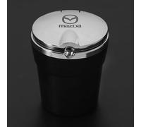 DHGVOS Car Ashtray for Mazda 3 CX-5, Self Extinguishing Ash Tray Smokeless Ashtray Cup Mini Portable Ashtray Removable Ash Tray,A Black