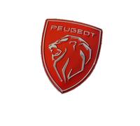 DHGVOS Car Emblem Badge Decal for Peugeot 206 208 301 307 308 408 508 2008 3008 4007 4008 5008, Car Styling Sign Sticker Car Exterior Decoration Accessories Emblem Sticker Self-Adhesive,B Red