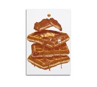 DHHMTPIYS American Fried Chicken Waffle Abundant Presentation Decorative Painting Canvas Wall Posters And Modern Family Bedroom Decor 20x30inch(50x75cm)