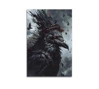 DHHMTPIYS Animal Dark Crow Decorative Painting Canvas Wall Posters And Modern Family Bedroom Decor 20x30inch(50x75cm)