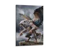 DHHMTPIYS Animal Hyper - Realistic Style Griffin Artwork Decorative Painting Canvas Wall Posters And Modern Family Bedroom Decor 20x30inch(50x75cm)