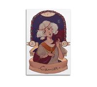DHHMTPIYS Cancer Character Astrology Decorative Painting Canvas Wall Posters And Modern Family Bedroom Decor 16x24inch(40x60cm)