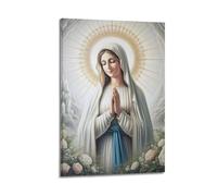 DHHMTPIYS Religious Poster Holy Light Style Virgin Mary Decorative Painting Canvas Wall Posters And Modern Family Bedroom Decor 08x12inch(20x30cm)