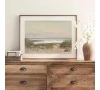 DHHXY Extra large Beach Landscape Oil Painting Prints, Vintage Coastal Wall Decor Scenery Poster, Farmhouse Wall Pictures Decor(40x60cm/Unframed)