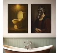 DHHXY Interesting Impressionist Art Prints Ironic Paintings Poster Renaissance Pop Art Culture Canvas Painting Decoration(50x70cmx2pcs/Gallery Wrap)